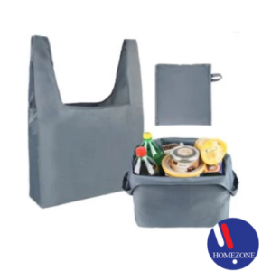 Waterproof Reusable 210D Oxford Cloth Grocery Shopping Bag Foldable with Small Pocket