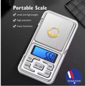 Digital Pocket Weighing Scale Mini for Jewelry Kitchen Baking Weight Up to 0.01g Stainless Steel Backlit Display