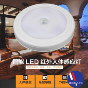 LED Round Night Light with Motion Detect Sensor