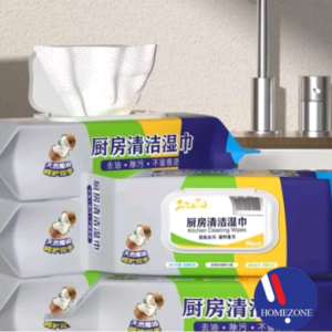 80Pcs/Set Disposable Degreasing Kitchen Wet Wipes Kitchen Wipes Large Thickened