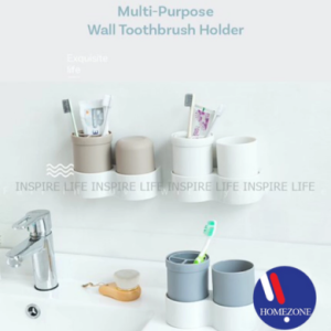 2 in 1 Multi Purpose Toothbrush Holder Travel Cup Set