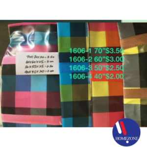 Checkered Plastic Storage Bag